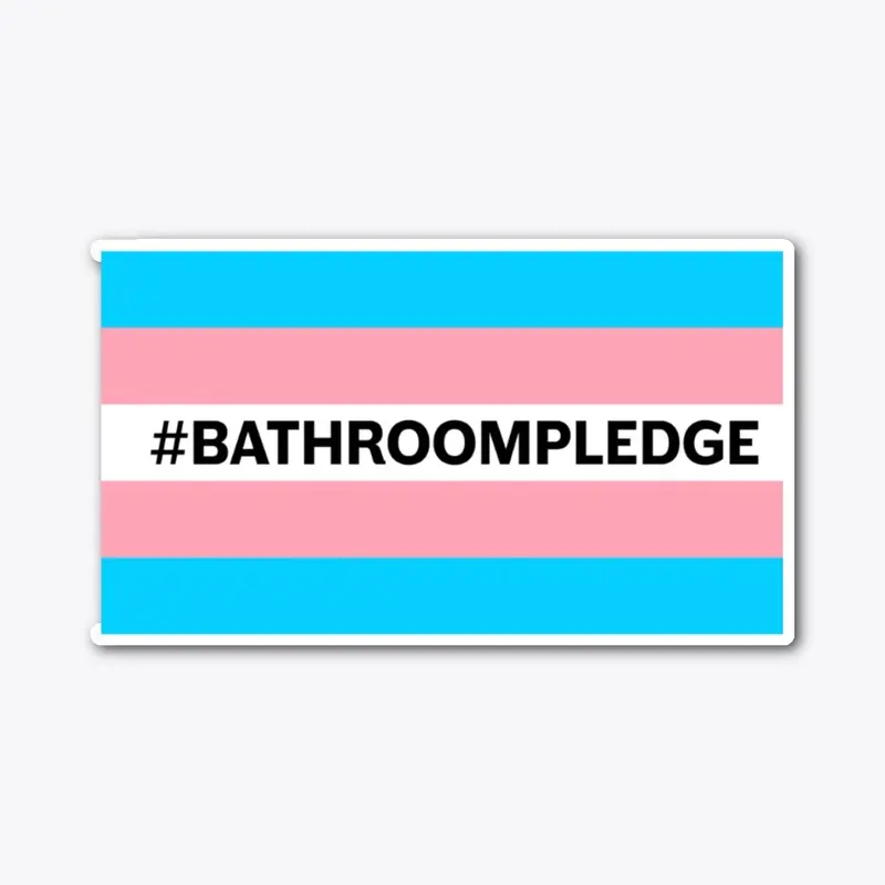 Bathroom Pledge Large Flag